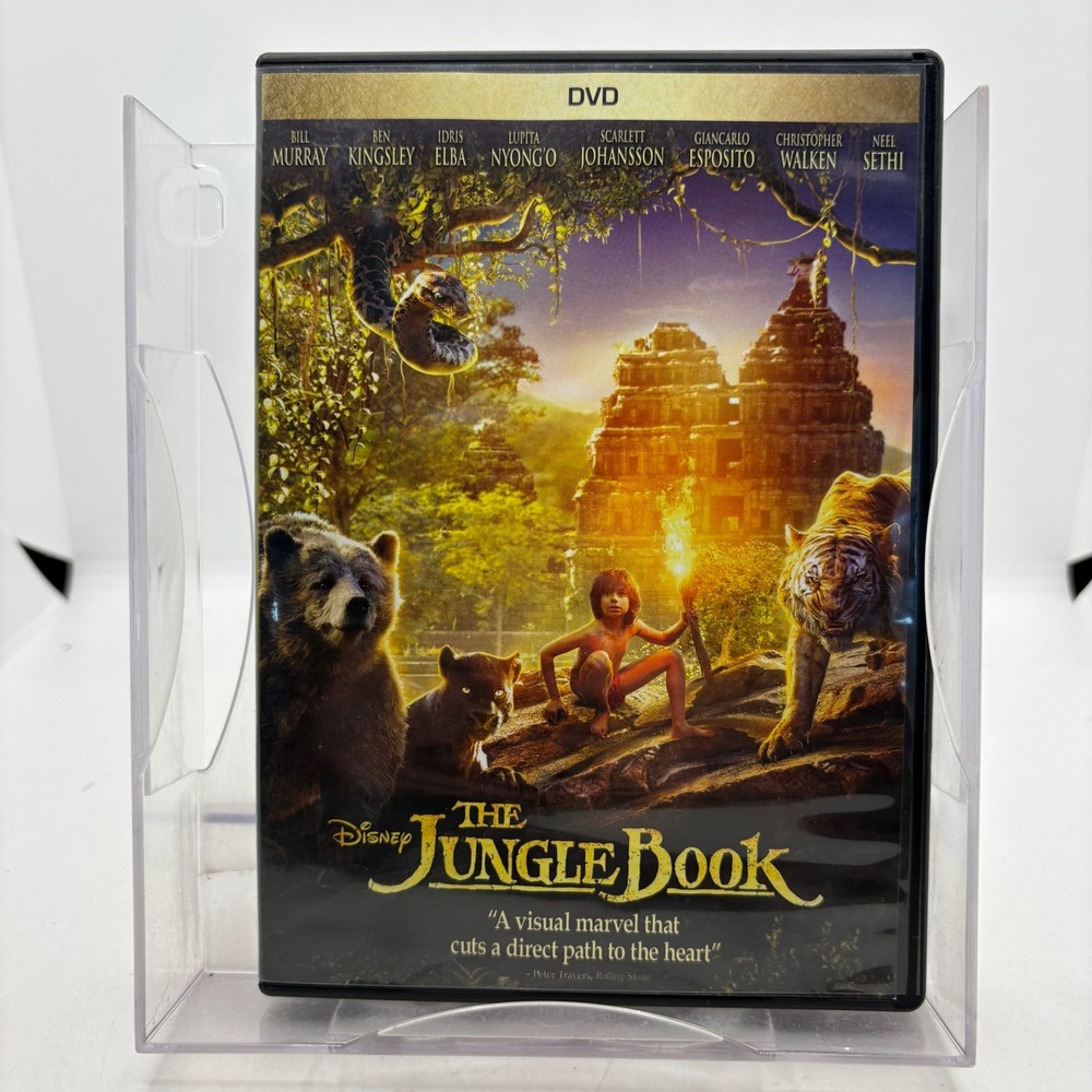 Disney The Jungle Book DVD 2016 Live Action Movie Idris Elba Bill Murray PG